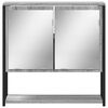 vidaXL Bathroom Mirror Cabinet Gray Sonoma