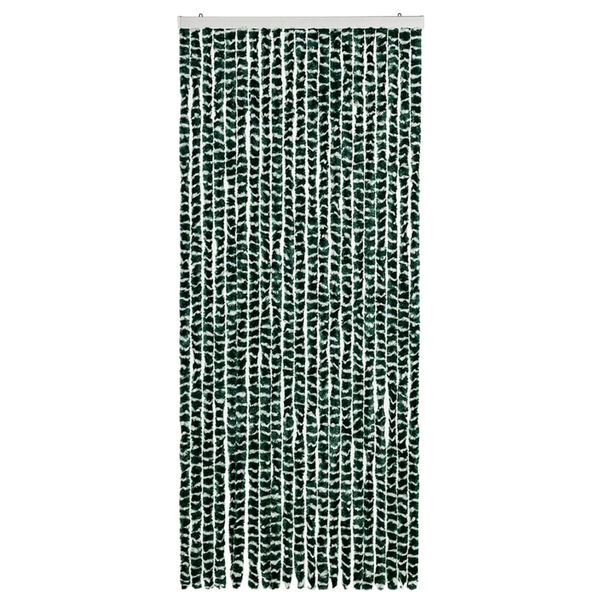 vidaXL Insect Curtain Green and White 35.4x86.6" Chenille