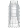 vidaXL Gabion Basket Set of 3 Silver Galvanized Iron