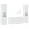 vidaXL Bathroom Furniture Set High gloss white Engineered wood