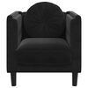 vidaXL Sofa Chair Black Velvet (100% polyester), plywood, solid wood