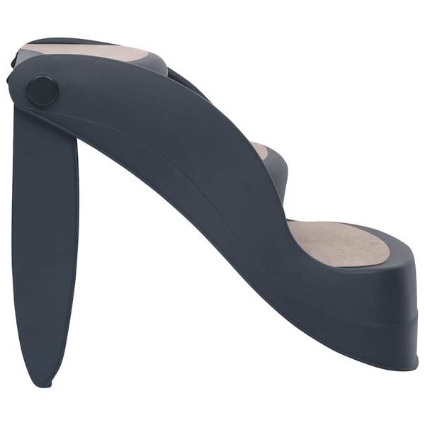 vidaXL Dog Stair Dark grey PP (polypropylene), felt Foldable Dog Stairs