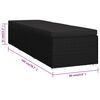vidaXL Sun Lounger with Cushion Poly Rattan Black
