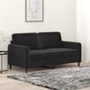 vidaXL 2-seater Sofa Black Velvet (100% polyester), metal, textilene
