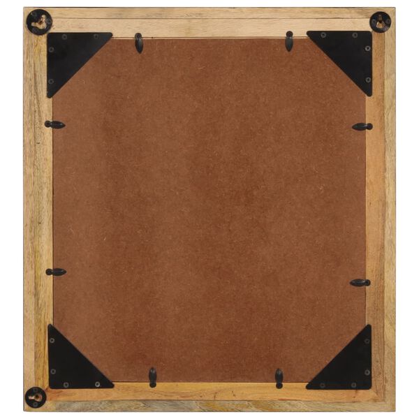 vidaXL Bathroom Mirror Natural wood with black border