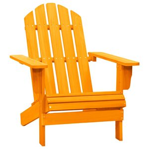 vidaXL Garden Chair Orange Solid fir wood Ergonomic Adirondack Chair