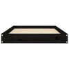 vidaXL Dog Bed Black Solid Pine Wood Medium Durable Dog Bed