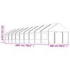 vidaXL Gazebo With Roof White Polyethylene, Galvanized Steel Large