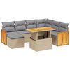 vidaXL Garden Sofa Set Beige and Light Grey