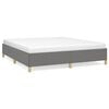 vidaXL Bed Frame Dark gray Polyester fabric, plywood, engineered wood King