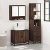 vidaXL Bathroom Furniture Set Brown Oak Engineered wood, Metal Medium