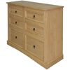 vidaXL Sideboard Brown Solid Pine Wood 43.3 x 16.9 x 31.9 in