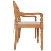 vidaXL Batavia Bench with Cushion 59.1 " Solid Wood Teak