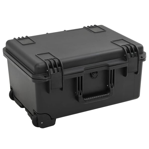 vidaXL Portable Flight Case Black 21.3"x16.3"x11.4" PP
