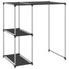vidaXL Storage Rack Black Iron and non-woven fabric (100% polyester)