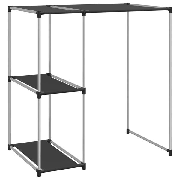 vidaXL Storage Rack Black Iron and non-woven fabric (100% polyester)