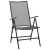 vidaXL Garden Chair Set Anthracite Powder-coated steel One size Foldable