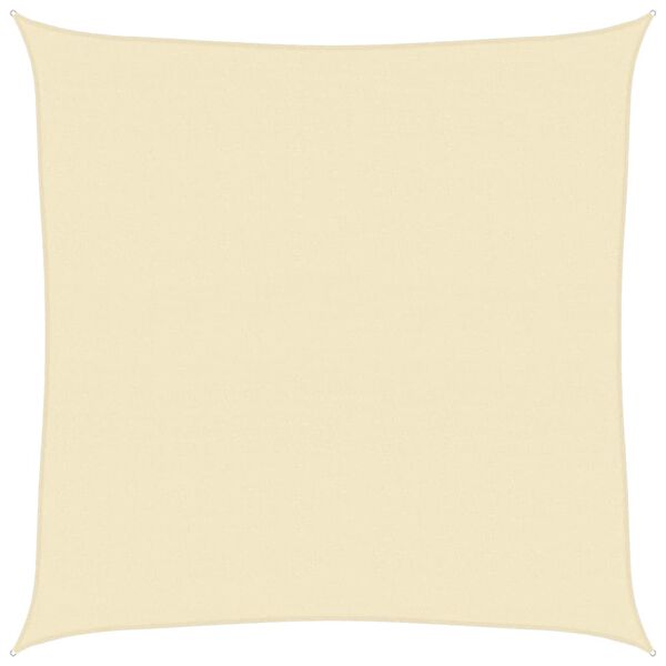 vidaXL Sunshade Sail 1.75 oz/ft² Cream 16.4x16.4' HDPE