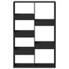 vidaXL Bookcase Black Engineered wood Medium Bookcase Rectangular