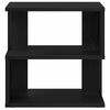 vidaXL Side Table with Shelf Black Oak 30 x 30 x 55 cm Engineered Wood