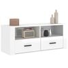 vidaXL TV Cabinet High gloss white Engineered wood Compact TV Cabinet