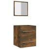 vidaXL Bathroom Cabinet With Mirror Smoked Oak Engineered wood, Acrylic