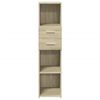 vidaXL Highboard Sonoma Oak Engineered Wood Tall Modern Storage Unit