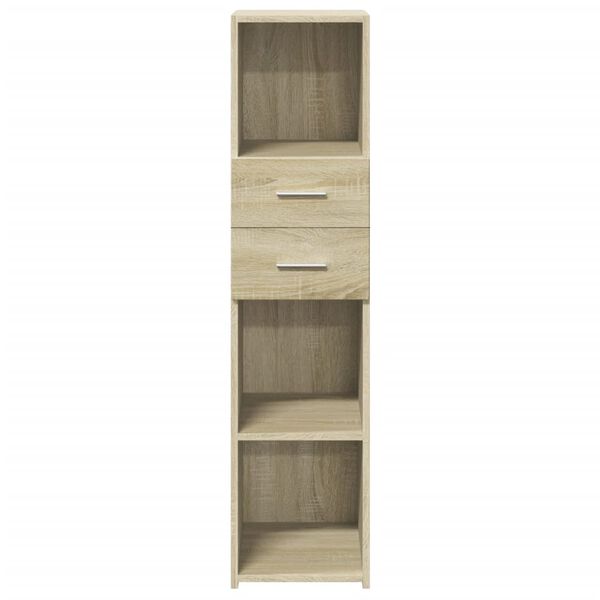 vidaXL Highboard Sonoma Oak Engineered Wood Tall Modern Storage Unit