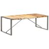 vidaXL Dining Table Brown and Grey Rough Mango Wood and Steel Large