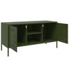 vidaXL TV Cabinet Olive Green Steel Medium TV Cabinet Rectangular