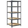 vidaXL 5-Layer Corner Shelf Anthracite Steel&Engineered Wood