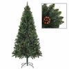 vidaXL Artificial Pre-lit Christmas Tree with Ball Set&Pine Cones 70.9"