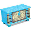 vidaXL Storage Chest Blue Mango wood 31.5 in x 15.7 in x 17.7 in