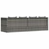vidaXL Garden Bed Grey PE Rattan 78.7x23.6 in Adjustable Armrests