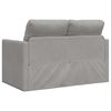 vidaXL Floor Sofa Bed 2-in-1 Light Grey 122x204 x 21.7 " Velvet