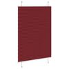 vidaXL Pleated Blind Bordeaux Red 100% Polyester 39.4x59.1 in