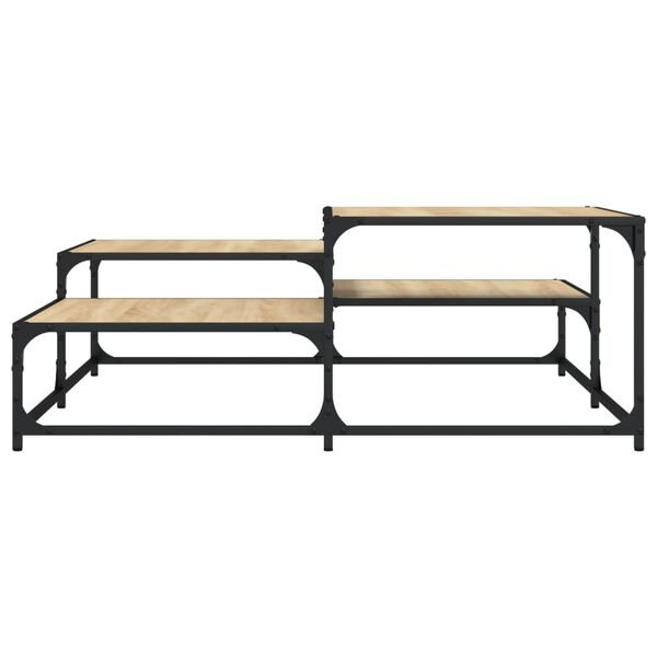vidaXL Coffee Table Sonoma Oak Engineered wood, Metal Large