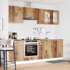 vidaXL Kitchen Cabinet Set Old Wood Engineered Wood and Glass Large