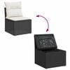 vidaXL Garden Sofa Set Black and Cream