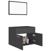 vidaXL Bathroom Furniture Set Grey Engineered Wood Bathroom Furniture Set