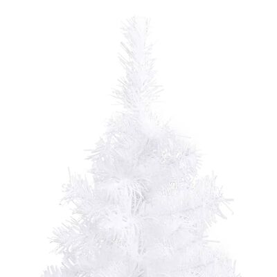 vidaXL Corner Artificial Christmas Tree LEDs&Ball Set White 70.9" PVC
