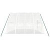 vidaXL Greenhouse White Polyethylene and galvanized steel Large
