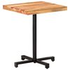 vidaXL Bistro Table Natural wood with black base Solid Acacia wood and iron