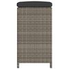 vidaXL Garden Bar Stool Set of 4 Grey PE rattan Standard