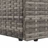 vidaXL Lounge Bed Gray and dark gray Polyethylene rattan