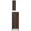 vidaXL Bathroom Furniture Set Brown Oak Engineered wood, metal, glass