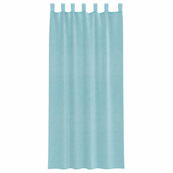 vidaXL Voile Curtains with Loops 2 pcs Turquoise 55.1x96.5"