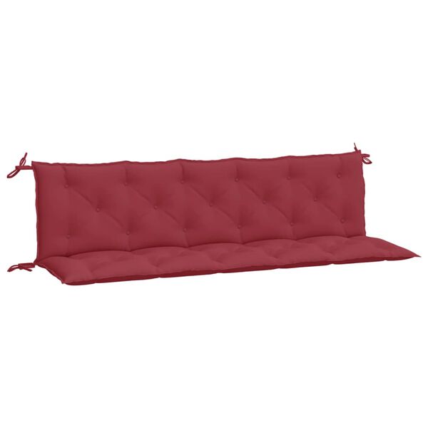 vidaXL Garden Bench Cushion Set of 2 Wine Red Oxford Fabric, Hollow Fiber