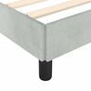 vidaXL Bed Frame Light Grey Velvet, Plywood, Engineered Wood King Sturdy