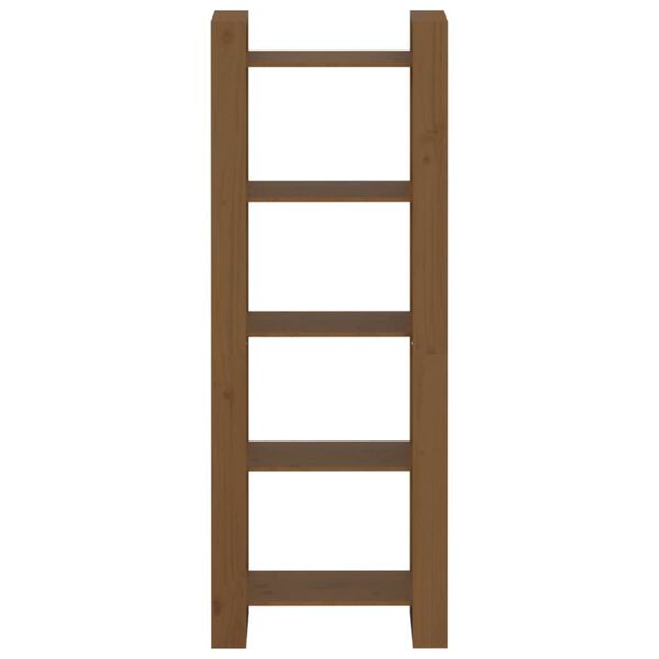 vidaXL Book Cabinet Honey Brown Solid Pine Wood Medium Book Cabinet